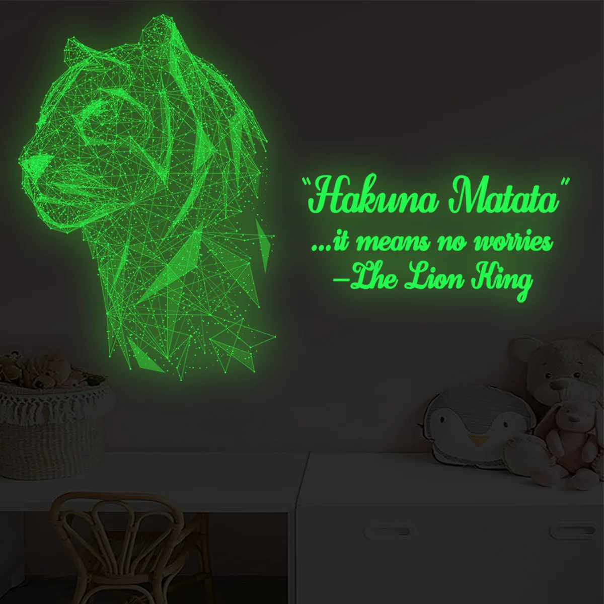 Cool Luminous Lion Creative Wall Sticker for Living Room Bedroom Background Wall Light Storage Decorative Wall Stickers
Cool Luminous Lion Creative Wall Sticker for Living Room Bedroom Background Wall Light Storage Decorative Wall Stickers