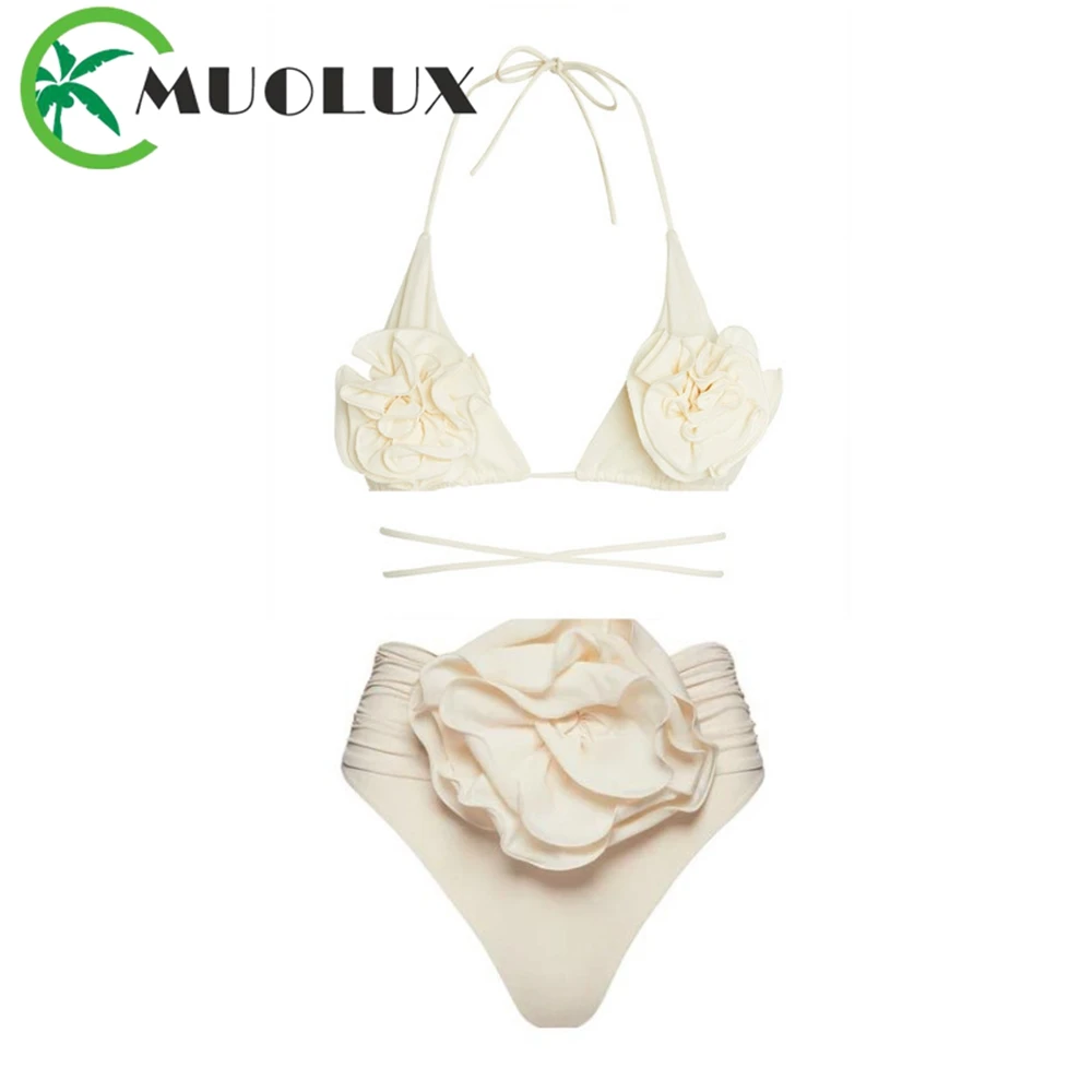 MUOLUX 2023 Sexy 3D Flower Halter Push Up Bikini Set Solid Swimwear Women Vintage High Waist Swimsuit Beach Summer Bathing Suit
MUOLUX 2023 Sexy 3D Flower Halter Push Up Bikini Set Solid Swimwear Women Vintage High Waist Swimsuit Beach Summer Bathing Suit