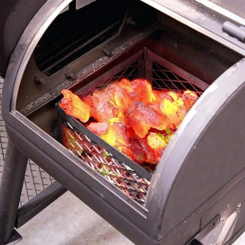 1 Piece Silver 5279338P04 Stainless Steel Offset Smoker Charcoal Firebox Basket Silver Charcoal Basket
1 Piece Silver 5279338P04 Stainless Steel Offset Smoker Charcoal Firebox Basket Silver Charcoal Basket
