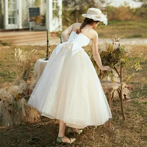 Harajpee Satin Light Wedding Dress Bra 2024 New Simple French Retro Hepburn Bride Dresses Forest Travel Photography Vestido
Harajpee Satin Light Wedding Dress Bra 2024 New Simple French Retro Hepburn Bride Dresses Forest Travel Photography Vestido