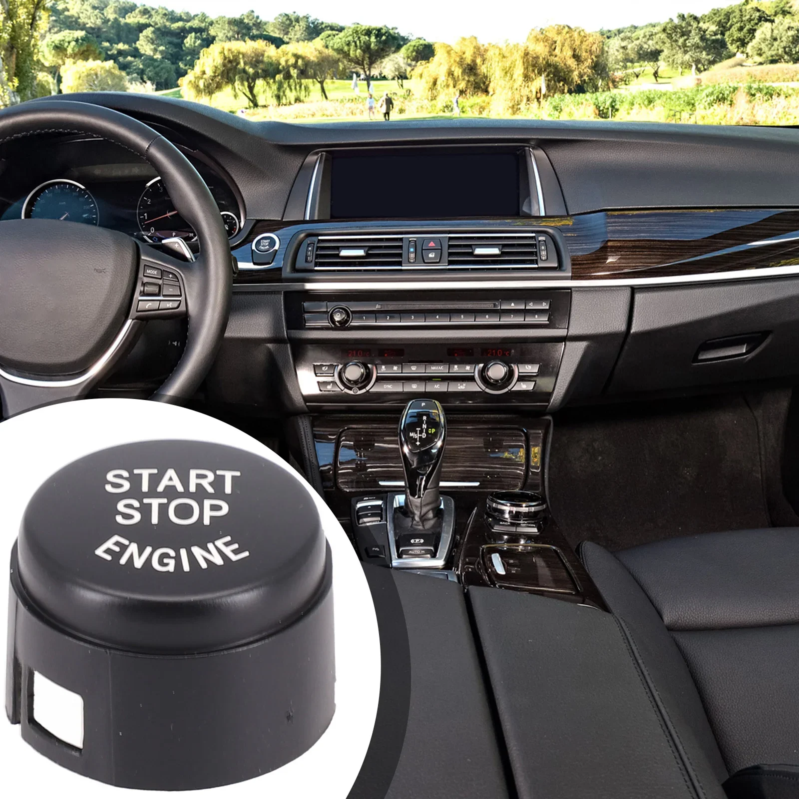 Black ABS Plastic Universal Fitment Start Stop Engine Button Switch Cover For BMW 5 6 7 F01 F02 F10 F11 F12 200913 
Black ABS Plastic Universal Fitment Start Stop Engine Button Switch Cover For BMW 5 6 7 F01 F02 F10 F11 F12 200913