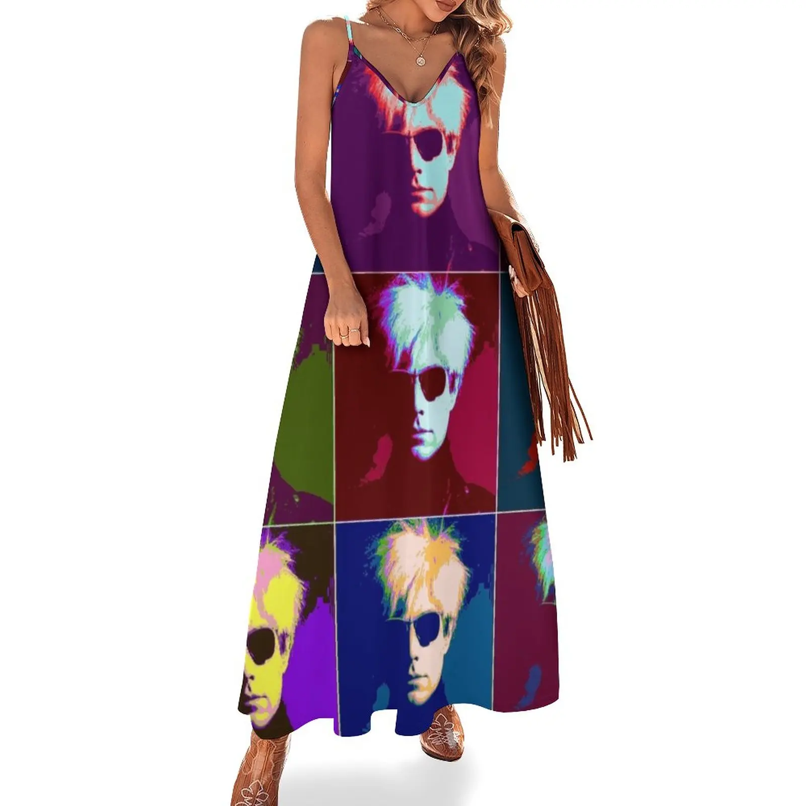 

Andy Warhol Pop Art Sleeveless Dress women clothes Aesthetic clothing luxury woman evening dress