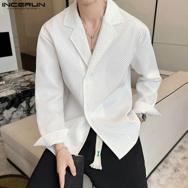 Топы INCERUN 2023, модные новые мужские рубашки в клетку в Корейском стиле с бриллиантами, однотонные универсальные блузки с длинными рукавами и отложным воротником
Топы INCERUN 2023, модные новые мужские рубашки в клетку в Корейском стиле с бриллиантами, однотонные универсальные блузки с длинными рукавами и отложным воротником