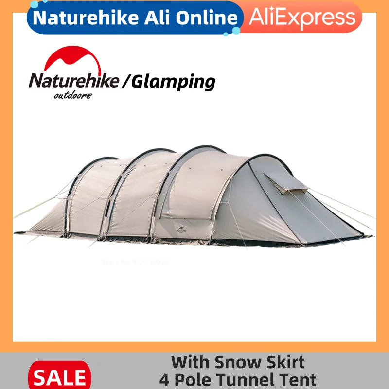 Naturehike Tunnel Tent 2 Room 1 Hall 20㎡ Lobby 150D Camping 4 Rods Large Tent Outdoor Cinema With Screen Silver Coating Process
Naturehike Tunnel Tent 2 Room 1 Hall 20㎡ Lobby 150D Camping 4 Rods Large Tent Outdoor Cinema With Screen Silver Coating Process