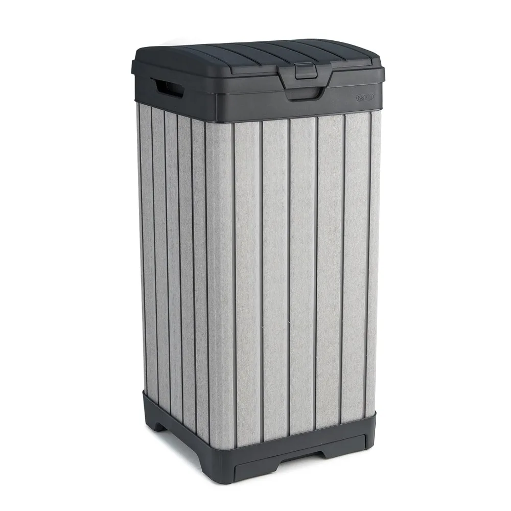 Resin 38 Gallon Trash Can with Lid and Drip Tray for Easy Cleaning - Perfect for Patios, Kitchens, and Outdoor Entertaining
Resin 38 Gallon Trash Can with Lid and Drip Tray for Easy Cleaning - Perfect for Patios, Kitchens, and Outdoor Entertaining
