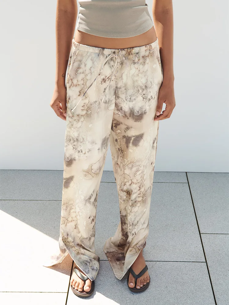 2023 Fashion Women Vintage Print Pants Drawstring Tie Elastic Waist Loose Straight Leg Pants Slit Hem Full Length Trousers 
2023 Fashion Women Vintage Print Pants Drawstring Tie Elastic Waist Loose Straight Leg Pants Slit Hem Full Length Trousers