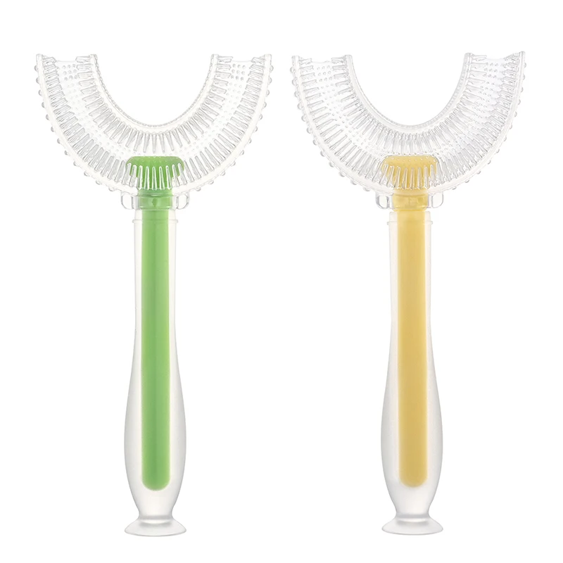 Sdotter Kid U-Shaped Toothbrush, Food Grade Soft Silicone Head, Standing Sucker Handle 360° Oral Teeth Cleaning Design for Toddl
Sdotter Kid U-Shaped Toothbrush, Food Grade Soft Silicone Head, Standing Sucker Handle 360° Oral Teeth Cleaning Design for Toddl