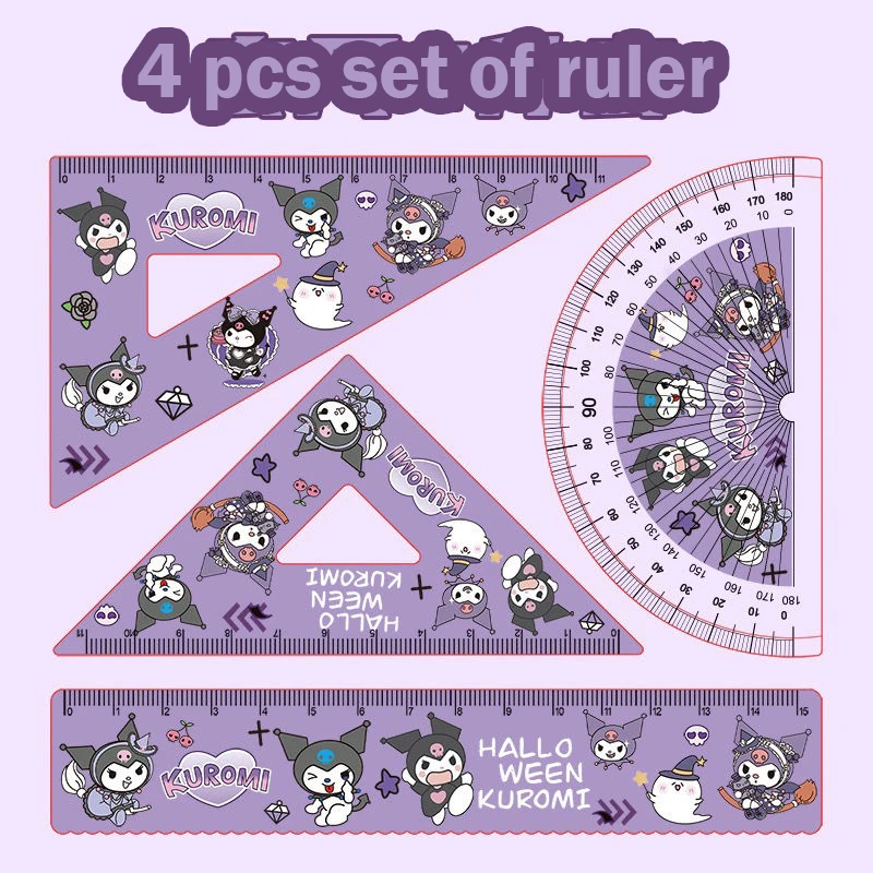 Kawaii Sanrio Kuromi Pochacco Ruler Student Stationery Protractor Multifunctional Ruler Set Gifts
Kawaii Sanrio Kuromi Pochacco Ruler Student Stationery Protractor Multifunctional Ruler Set Gifts