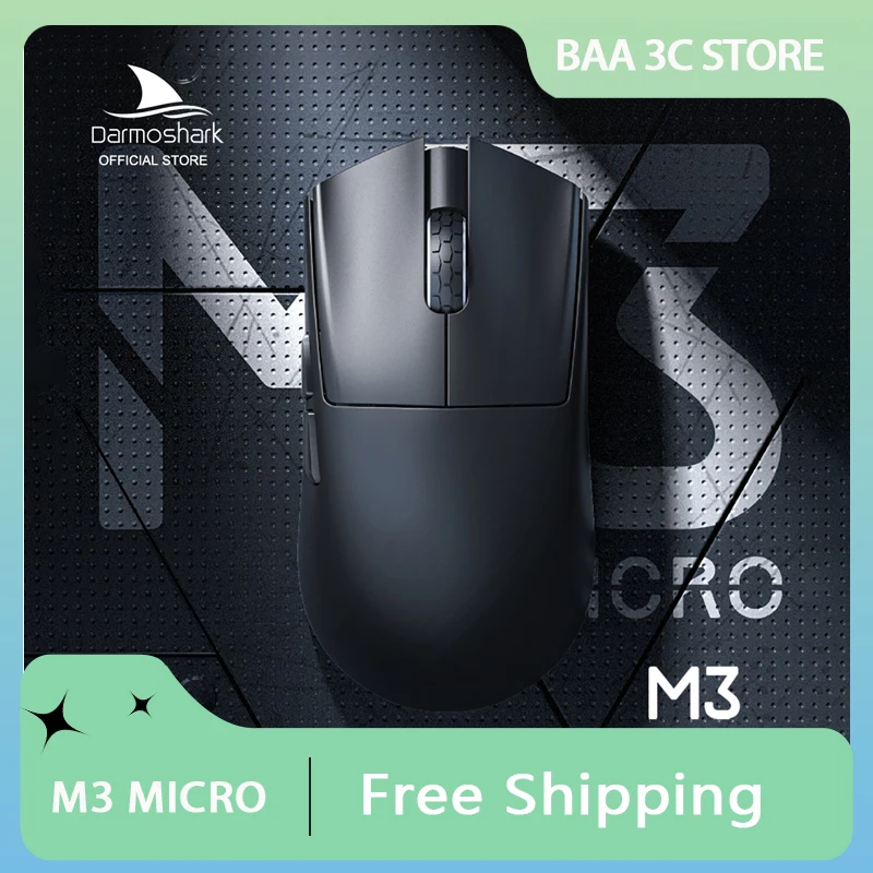 Darmoshark M3 MICRO Wireless Gaming Mouse Bluetooth 8K Computer Game Mice 8 key PAM3395 Nordic 26000DPI For Laptop Office Game
Darmoshark M3 MICRO Wireless Gaming Mouse Bluetooth 8K Computer Game Mice 8 key PAM3395 Nordic 26000DPI For Laptop Office Game