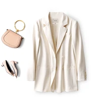 2022 Spring High Street Spring/Autumn Button Bleizer De Mujer Double Breasted Notched Straight Womens Blazer
2022 Spring High Street Spring/Autumn Button Bleizer De Mujer Double Breasted Notched Straight Womens Blazer