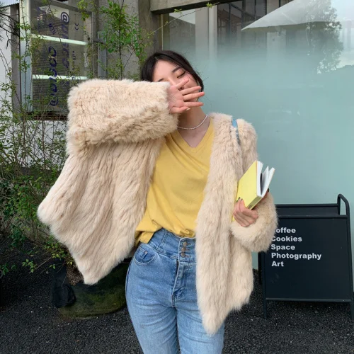2023 Autumn Winter Casual Real Rex Rabbit Jackets Women Korean Fashion Knited Fur Coat Female Manteau Femme Gxy1256
2023 Autumn Winter Casual Real Rex Rabbit Jackets Women Korean Fashion Knited Fur Coat Female Manteau Femme Gxy1256