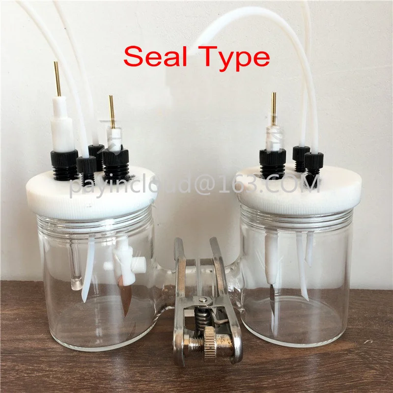 One Pair H Type Interchangeable Membrane Electrolytic Tank Exchangeable Membrane Sealed Electrolytic Cell
One Pair H Type Interchangeable Membrane Electrolytic Tank Exchangeable Membrane Sealed Electrolytic Cell
