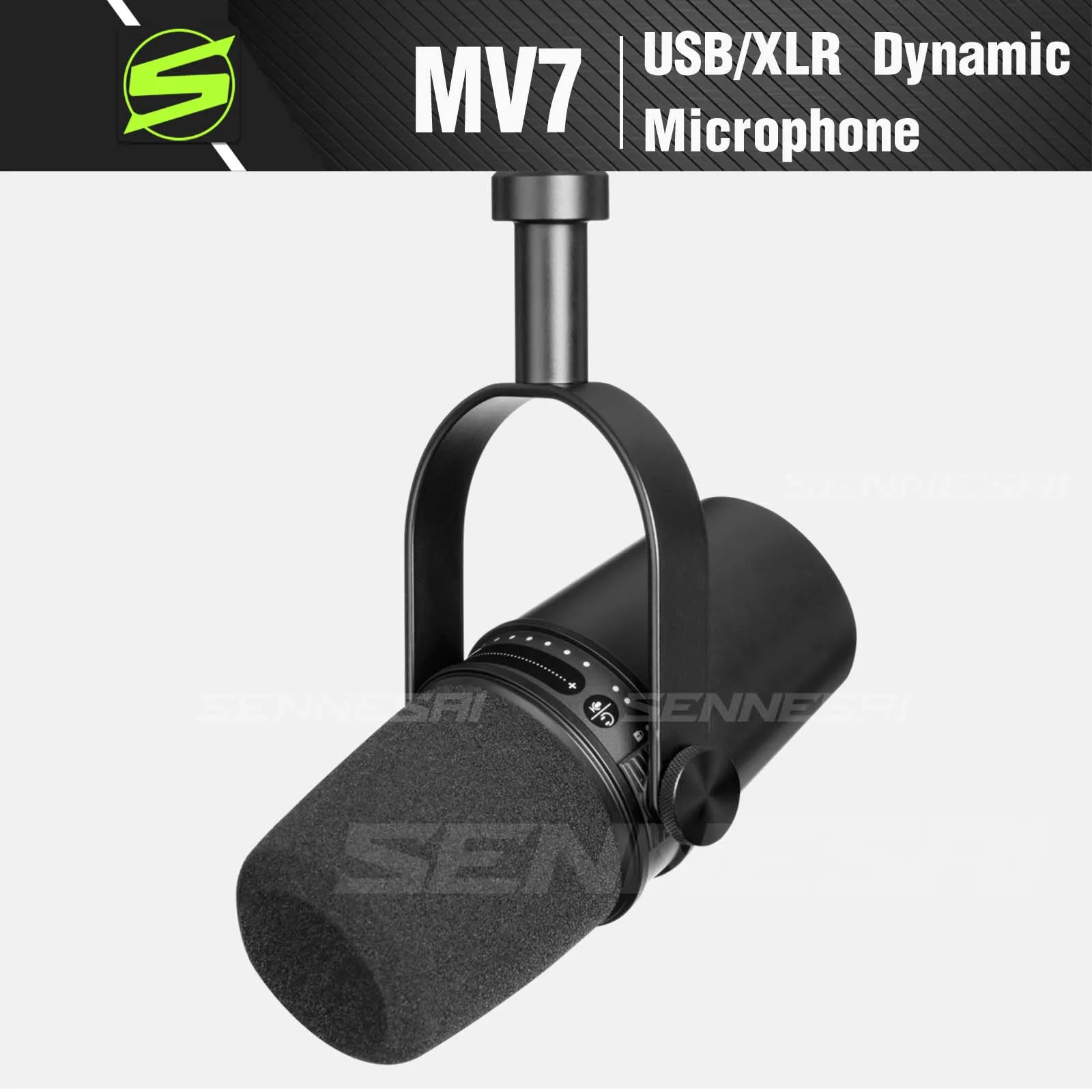 Высококачественный USB-микрофон SENNESAI MV7, динамический микрофон для профессиональной записи, прямой трансляции, Встроенные наушники для студии, для ПК
Высококачественный USB-микрофон SENNESAI MV7, динамический микрофон для профессиональной записи, прямой трансляции, Встроенные наушники для студии, для ПК