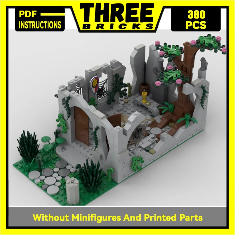 

Moc Building Blocks The Ruined Church of the Lion King Model Technical Bricks DIY Assembly Castle Series Toys For Child Gifts