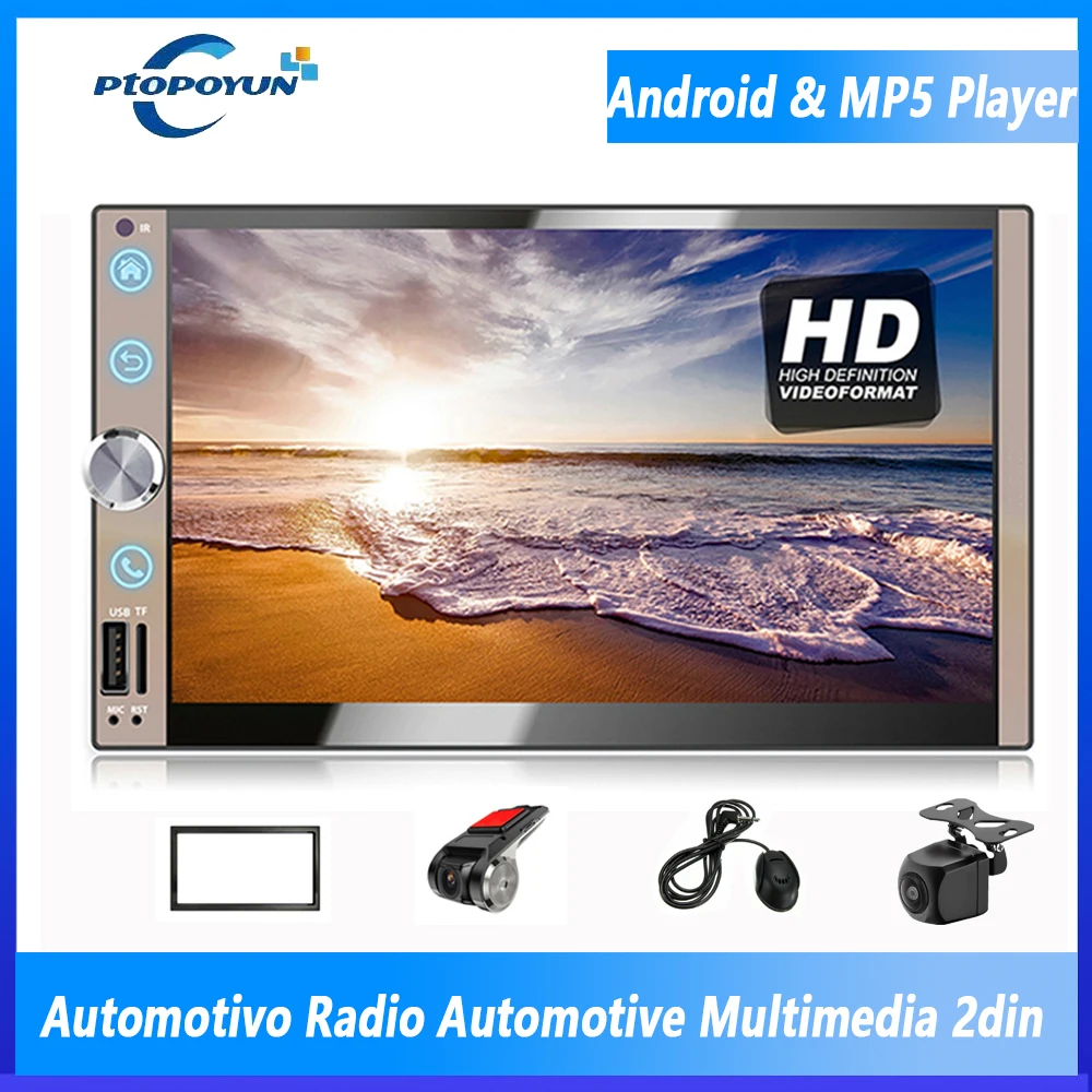 Ptopoyun Automotivo Radio Automotive Multimedia 2din Car MP5 Player Bluetooth Audio Stereo Receiver for VW Kia Ford Toyota Honda
Ptopoyun Automotivo Radio Automotive Multimedia 2din Car MP5 Player Bluetooth Audio Stereo Receiver for VW Kia Ford Toyota Honda