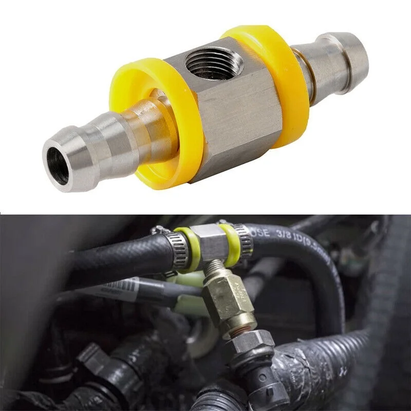 1/8-27 NPT 3/8" Fuel Line Fuel Pressure T-Fitting Adapter w/2 Hose Clamps Parts 1pcs
1/8-27 NPT 3/8" Fuel Line Fuel Pressure T-Fitting Adapter w/2 Hose Clamps Parts 1pcs