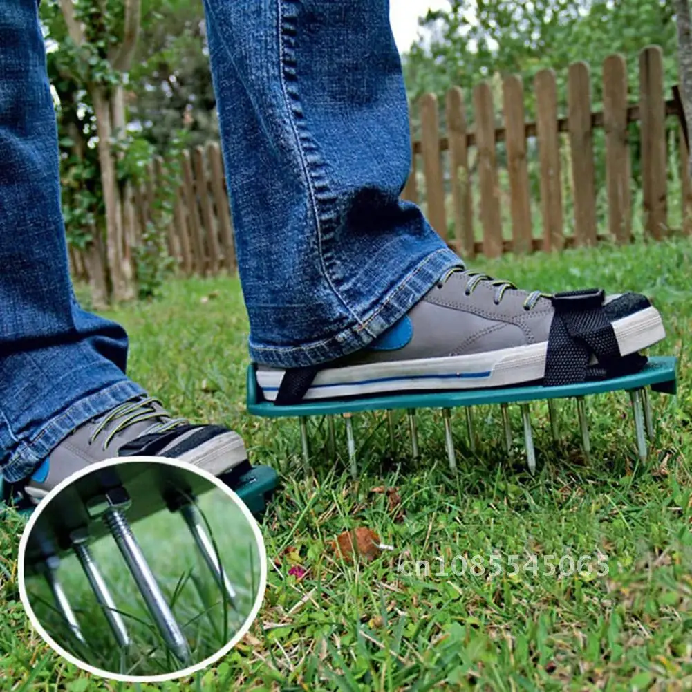 

Grass Aerator Sandals Pair Walking Revitalizing Gardening Spiked Lawn Nail Shoes Cultivator Scarifier Yard Garden Tool