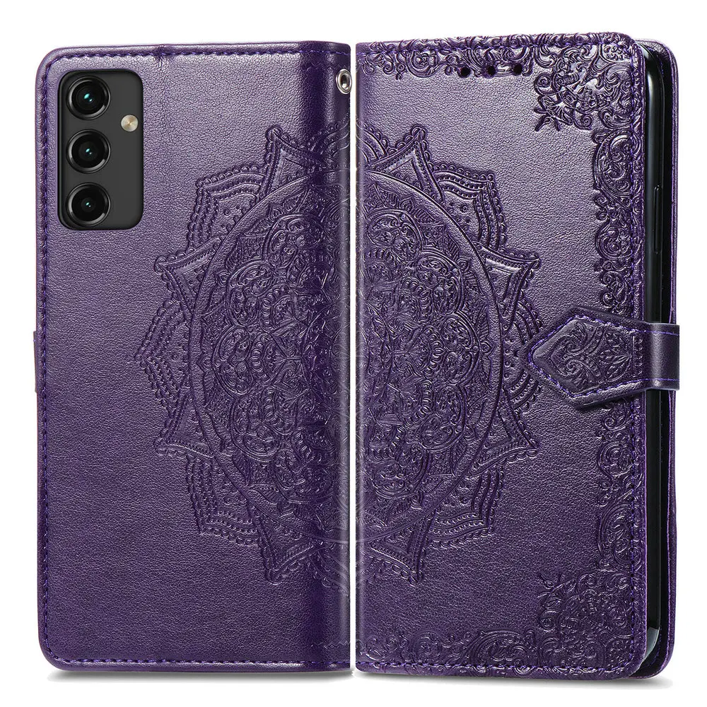 

A54 A34 M14 A04 5G Luxury Case Mandala Wallet Book Funda for Samsung Galaxy M54 Case Phone A04S A14 34 A 54 M 14 24 A04e A25 M34
