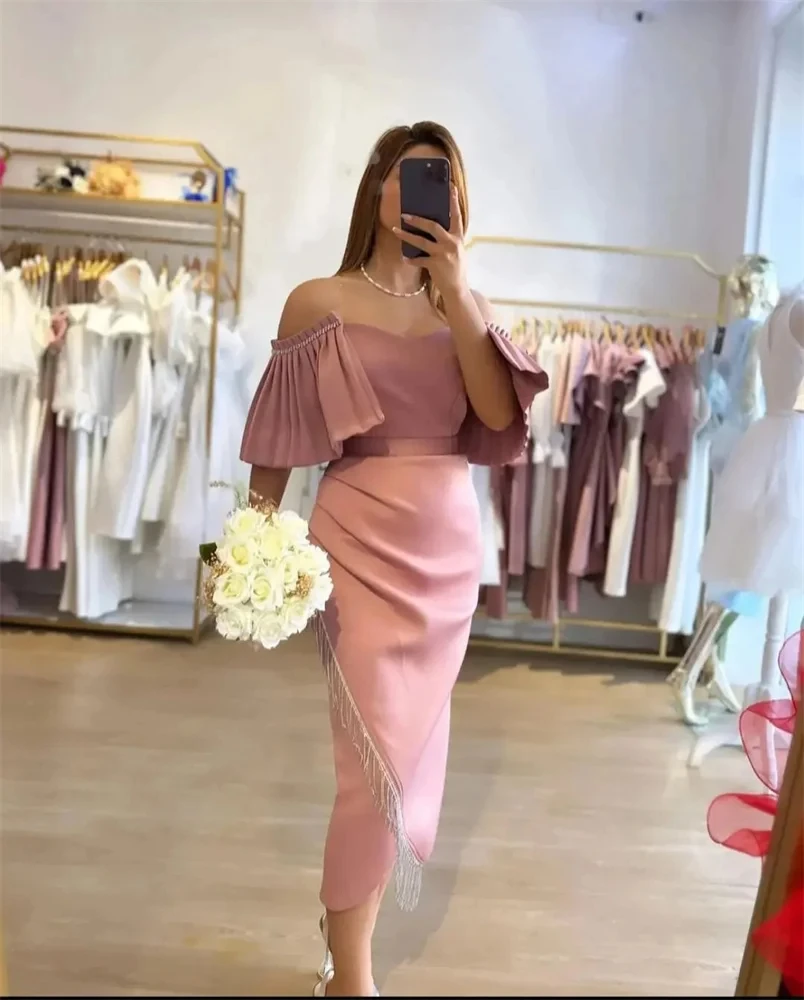 Women 2024 Off The Shoulder Prom Dresses Mermaid Ankle-Length With Sleeves Evening Summer Party Dresses
Women 2024 Off The Shoulder Prom Dresses Mermaid Ankle-Length With Sleeves Evening Summer Party Dresses