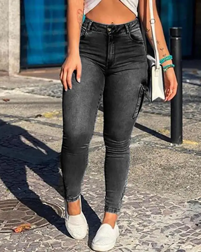 Women's Jeans 2023 Spring Fashion Buttoned Pocket Design Casual High Waist Plain Skinny Daily Long Jeans Y2K Vintage Streetwear
Women's Jeans 2023 Spring Fashion Buttoned Pocket Design Casual High Waist Plain Skinny Daily Long Jeans Y2K Vintage Streetwear