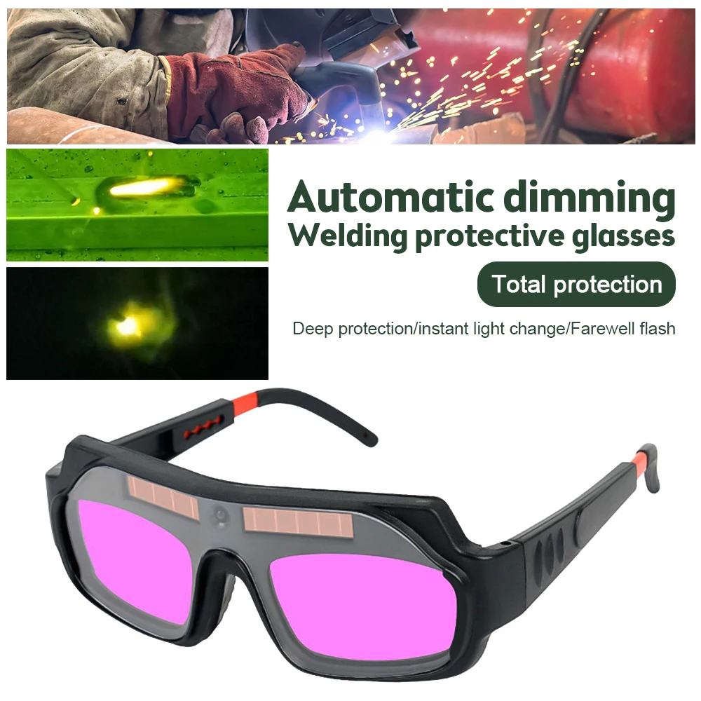 

Anti-glare Automatic Darkening Dimming Welding Glasses Set Argon Arc Welding Glasses Welder Eye Protection Goggles Tools