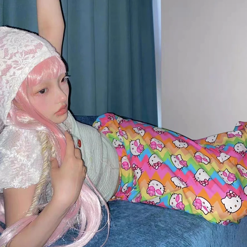 Hello Kitty Sanrio Kawaii Summertime Long Dress Anima Cute Cartoon Dresses Half Skirt Fashion Costume Lovely Gifts for Girls
Hello Kitty Sanrio Kawaii Summertime Long Dress Anima Cute Cartoon Dresses Half Skirt Fashion Costume Lovely Gifts for Girls