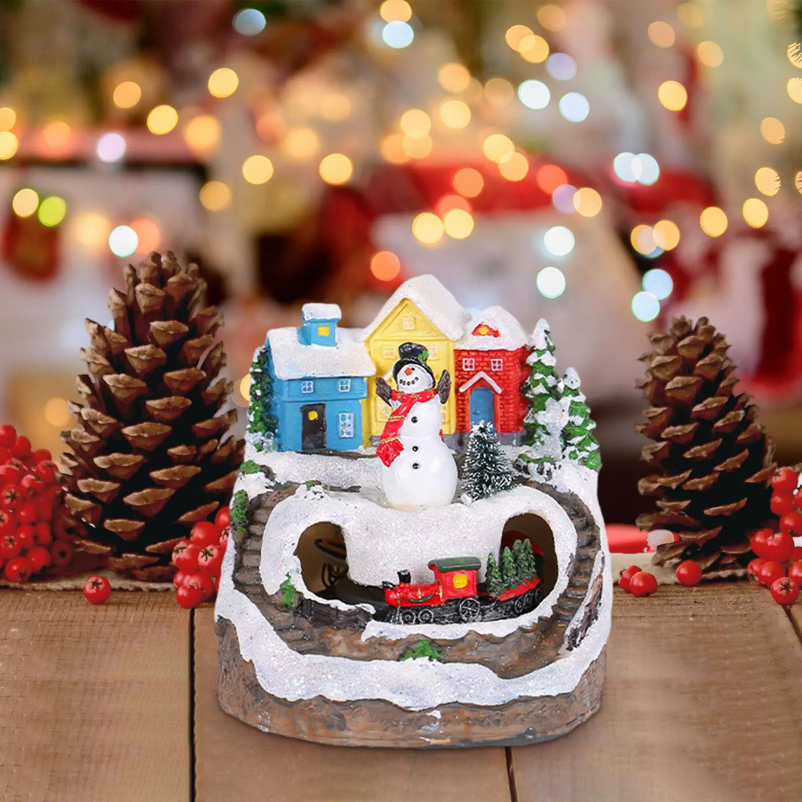Musical Lighted Christmas Village House Resin with Animation Desktop Ornament Music Box for Holiday Party Indoor Fireplace Shelf
Musical Lighted Christmas Village House Resin with Animation Desktop Ornament Music Box for Holiday Party Indoor Fireplace Shelf