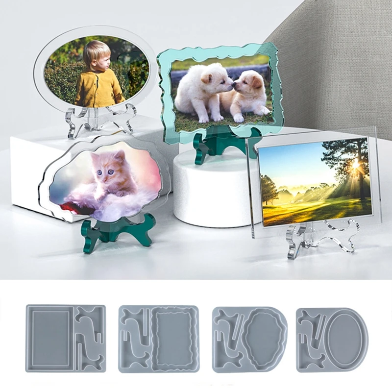 Photo Frame Ornaments with Stand Holder Silicone Mold Epoxy Resin Mould DIY Decoration Jewelry Making CastingTool
Photo Frame Ornaments with Stand Holder Silicone Mold Epoxy Resin Mould DIY Decoration Jewelry Making CastingTool