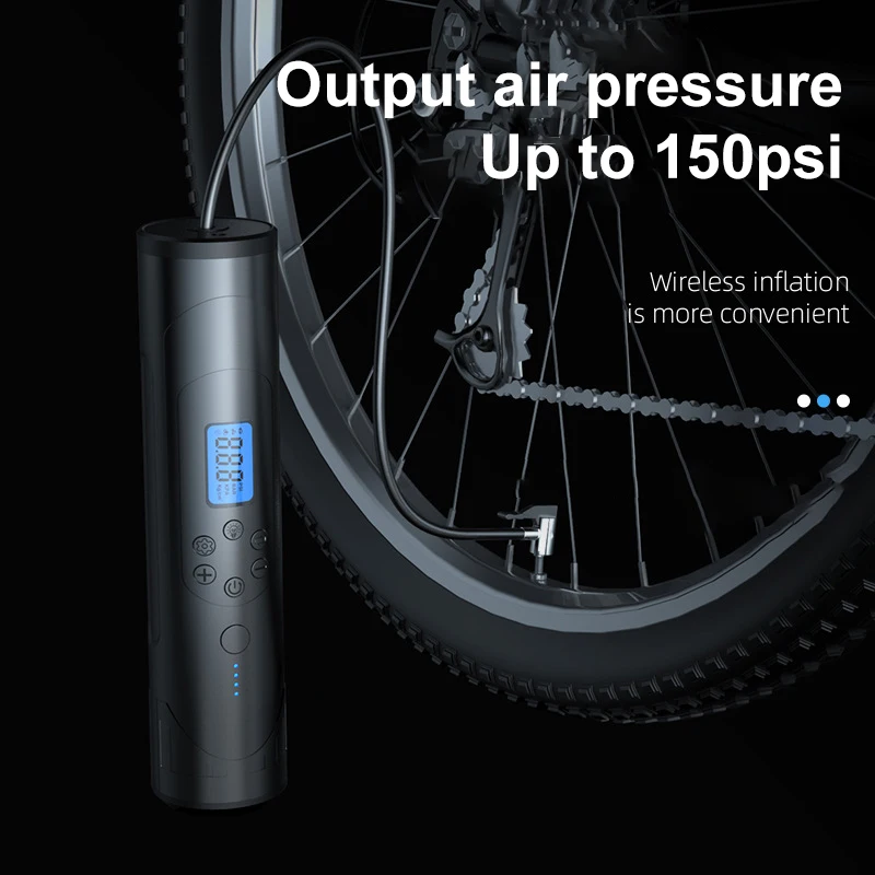 

Car Air Compressor Electric Wireless Tire Inflator Air Pump Rechargeable Digital 150PSI 4500mAh Auto For Car Motorcycle Balls