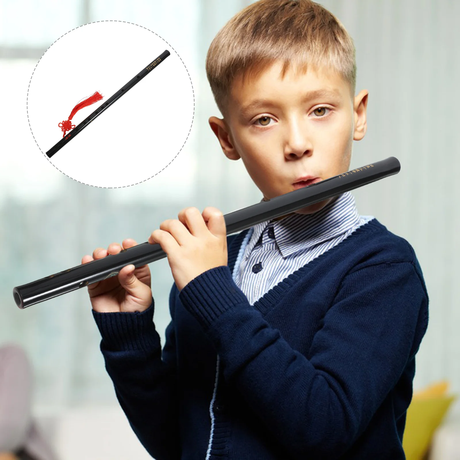 Black Fife Musical Instrument Flute Kids with Tassel Style Traditional Bamboo Wooden Transverse Musical Style Chinese
Black Fife Musical Instrument Flute Kids with Tassel Style Traditional Bamboo Wooden Transverse Musical Style Chinese