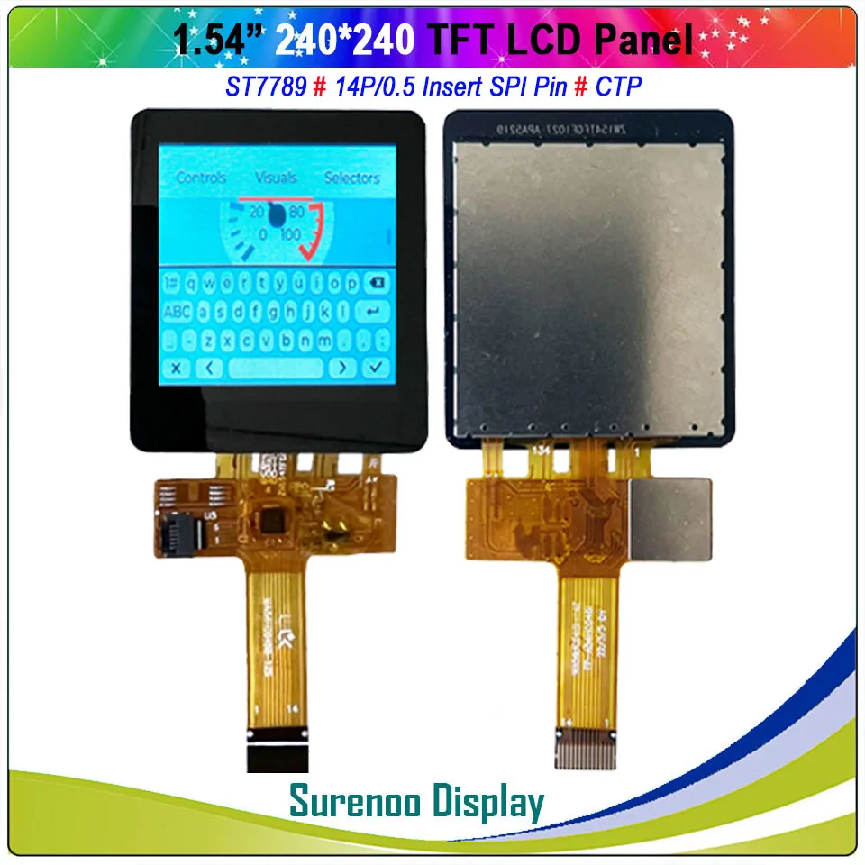 1,54 дюймовый 240*240 последовательный SPI IPS TFT ЖК-модуль, экран, панель LCM, встроенный драйвер ST7789, емкостная сенсорная панель CTP
1,54 дюймовый 240*240 последовательный SPI IPS TFT ЖК-модуль, экран, панель LCM, встроенный драйвер ST7789, емкостная сенсорная панель CTP