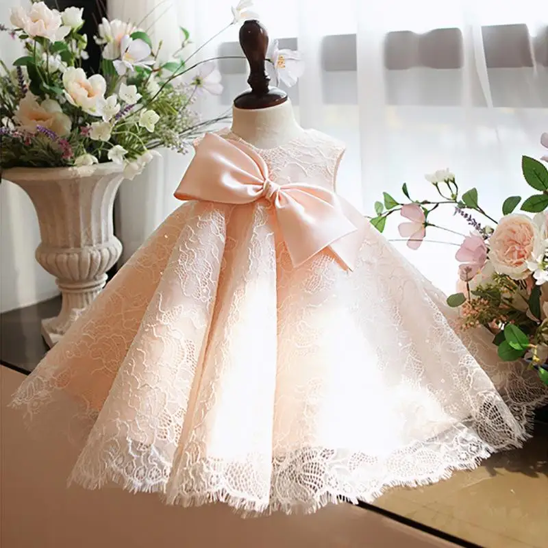 2023 Princess Lace Dress for Children Girl Kids Sleeveless Bowknot Pink Dresses Toddlers First Birthday Formal Party Ball Gowns
2023 Princess Lace Dress for Children Girl Kids Sleeveless Bowknot Pink Dresses Toddlers First Birthday Formal Party Ball Gowns