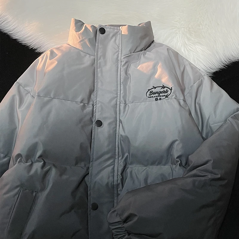 Winter Gradient Color Standing Collar Cotton Jackets Y2K Couple jacket Harajuku Street Fashion Imitation Down Cotton Jacket New
Winter Gradient Color Standing Collar Cotton Jackets Y2K Couple jacket Harajuku Street Fashion Imitation Down Cotton Jacket New