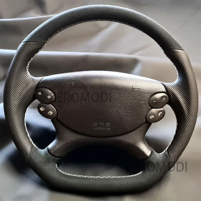 Кожаное рулевое колесо для Mercedes CLK W209 W211, Спортивная кожаная Алькантара с плоским дном
Кожаное рулевое колесо для Mercedes CLK W209 W211, Спортивная кожаная Алькантара с плоским дном
