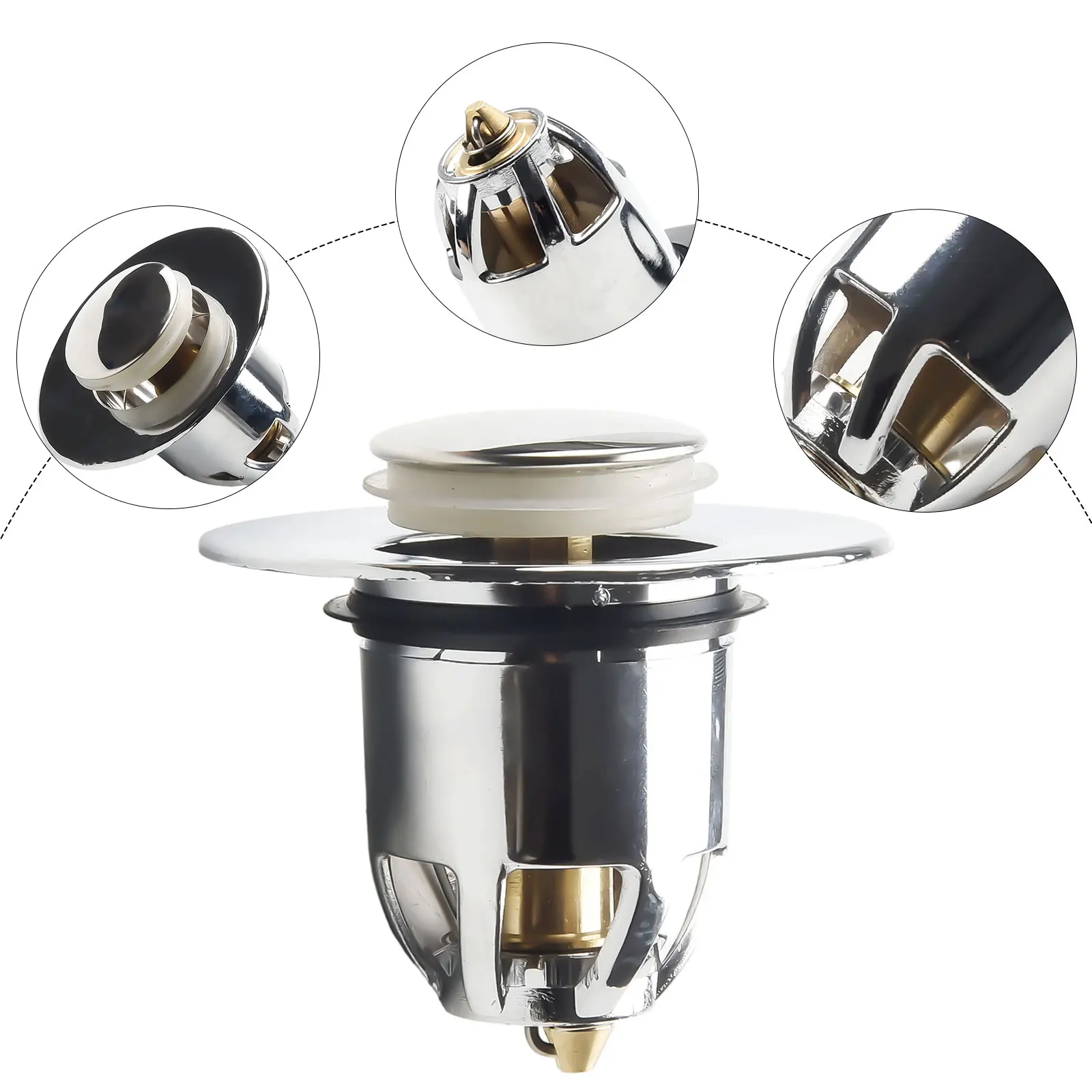 Premium Metal 2 in 1 Bathtub Stopper and Filter Bounce Up Drainage Plug Easy to Use and Clean Ideal for Bathroom and Washroom
Premium Metal 2 in 1 Bathtub Stopper and Filter Bounce Up Drainage Plug Easy to Use and Clean Ideal for Bathroom and Washroom