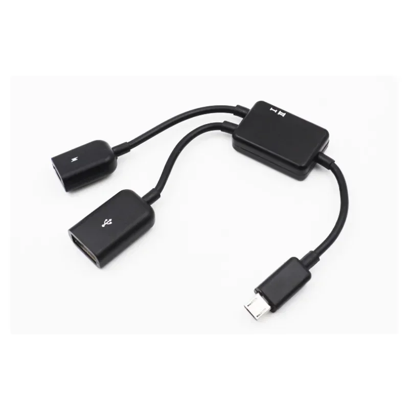 

2 in 1 Micro USB OTG Cord Hub Power Adapter Cable for Cellphone Tablet Computer Micro USB OTG Converter Cord