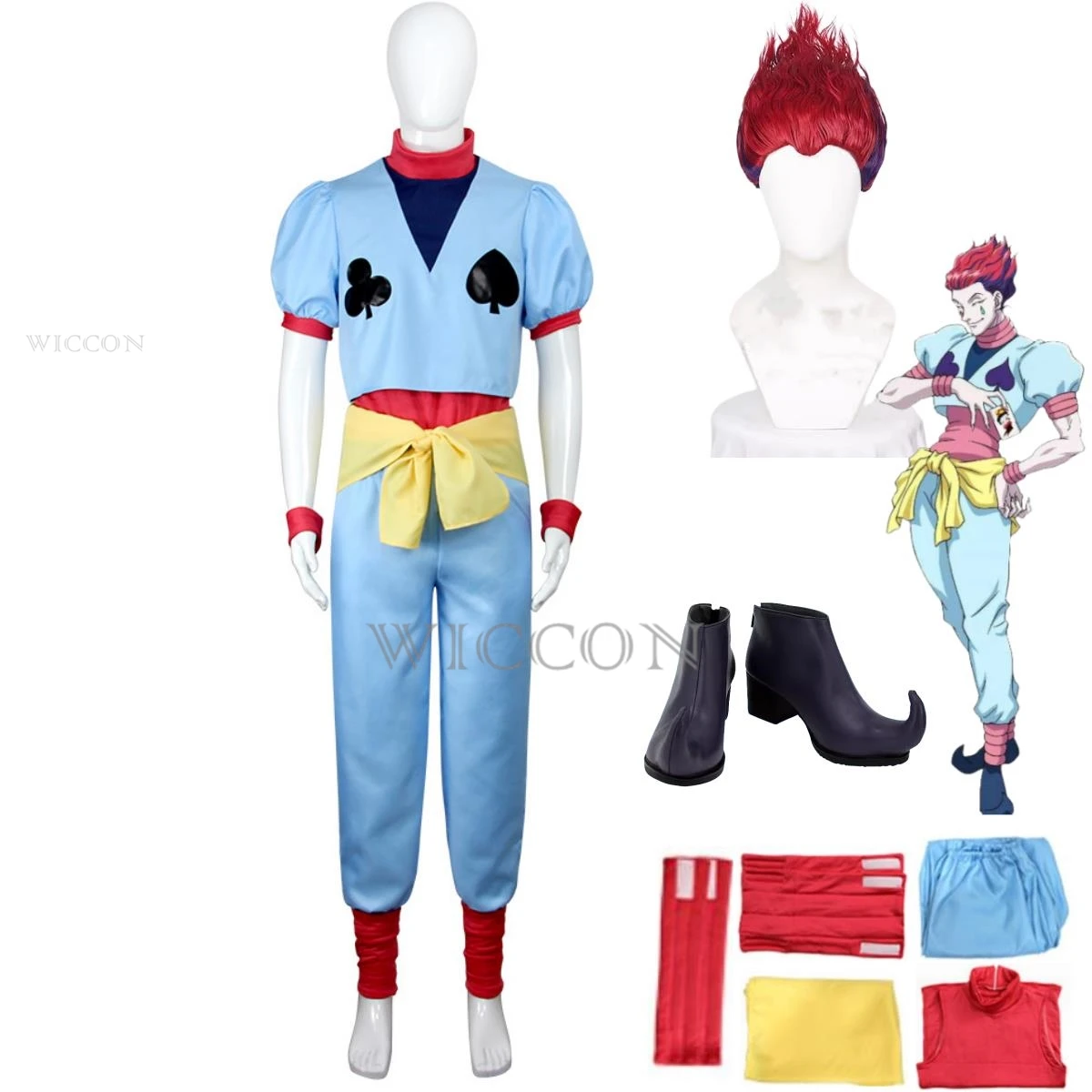Anime HUNTER×HUNTER Hisoka Cosplay Costume Phantom Troupe No.4 Wig Blue Uniform Shoes Man Woman Carnival Christmas Suit
Anime HUNTER×HUNTER Hisoka Cosplay Costume Phantom Troupe No.4 Wig Blue Uniform Shoes Man Woman Carnival Christmas Suit