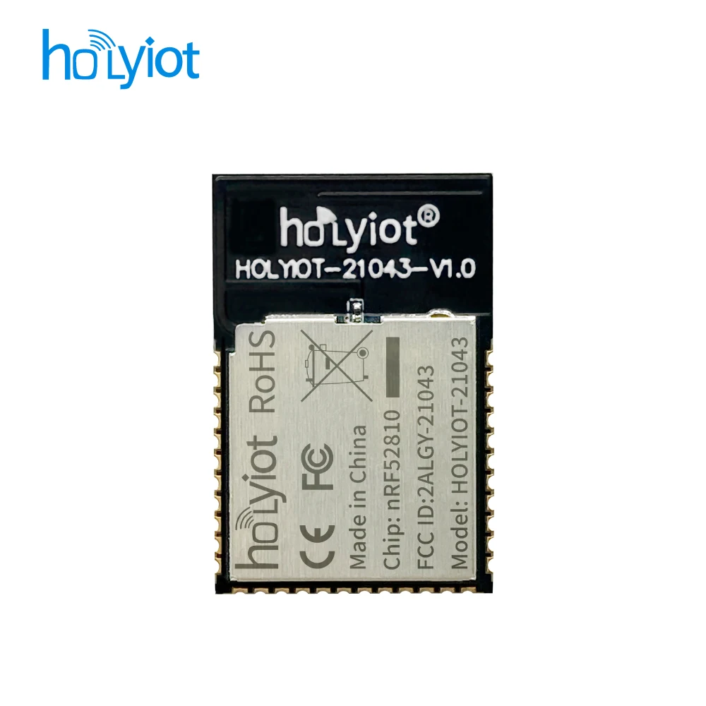 HOLYIOT small size nRF52810 BLE5.0 ultra-low power consumption module FCC CE certificated
HOLYIOT small size nRF52810 BLE5.0 ultra-low power consumption module FCC CE certificated