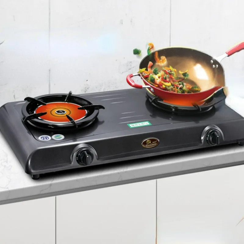 

Non-stick Oil Panel Fire Gas Double Stoves Rapid Pulse Ignition Infrared Gas Burner Liquefied Natural Gas Table Gas Stove