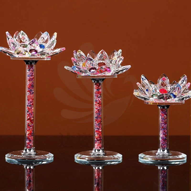 New High Pillar Colored Diamond Crystal Candlestick Religious Activities Changming Lamp Home Decoration Lotus Small Ornament
New High Pillar Colored Diamond Crystal Candlestick Religious Activities Changming Lamp Home Decoration Lotus Small Ornament