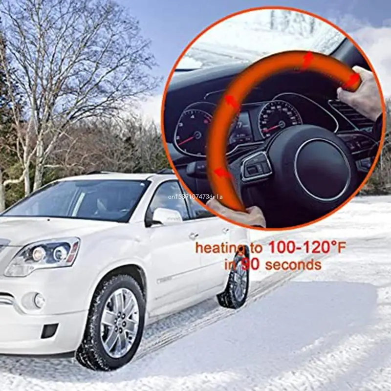 Winter Heating Steering Wheel Cover Non-slip for DC 12V Quick Warmer Rapid Heat Soft Suede Cover Auto Winter Dropship
Winter Heating Steering Wheel Cover Non-slip for DC 12V Quick Warmer Rapid Heat Soft Suede Cover Auto Winter Dropship