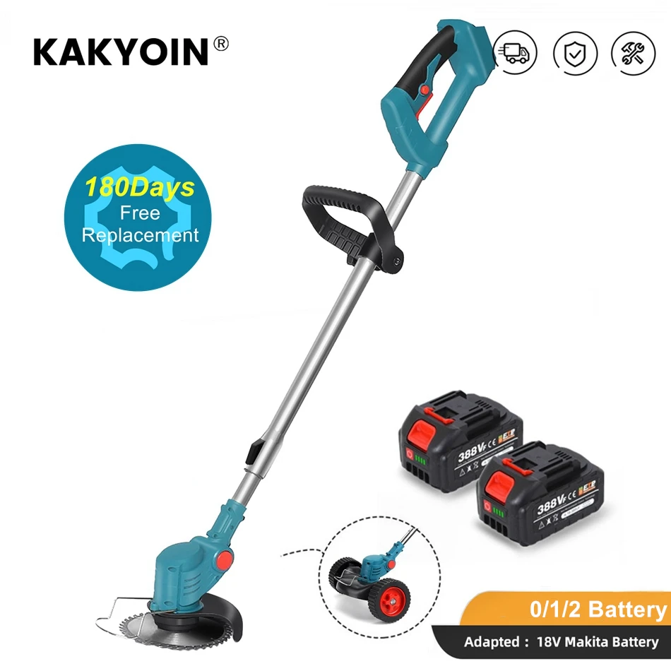 Electric Lawn Mower Cordless Grass Lawn Trimmer with 2 Lithium Batteries Adjustable Handheld Power Tool for 18V Makita Battery
Electric Lawn Mower Cordless Grass Lawn Trimmer with 2 Lithium Batteries Adjustable Handheld Power Tool for 18V Makita Battery