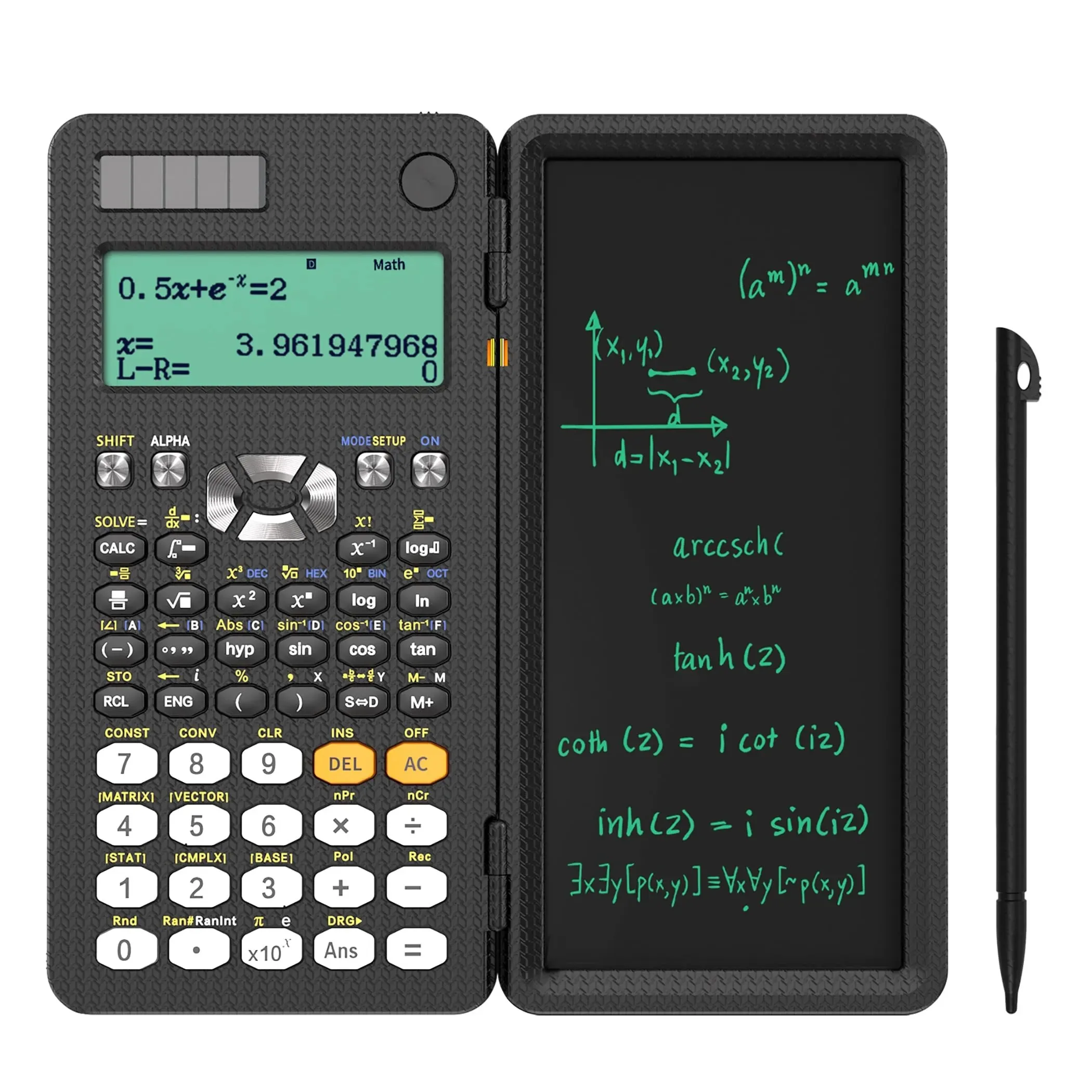 

Solar Scientific Calculator with 6.5 Inch LCD Notepad 417 Functions Professional Portable Foldable Calculator for Students