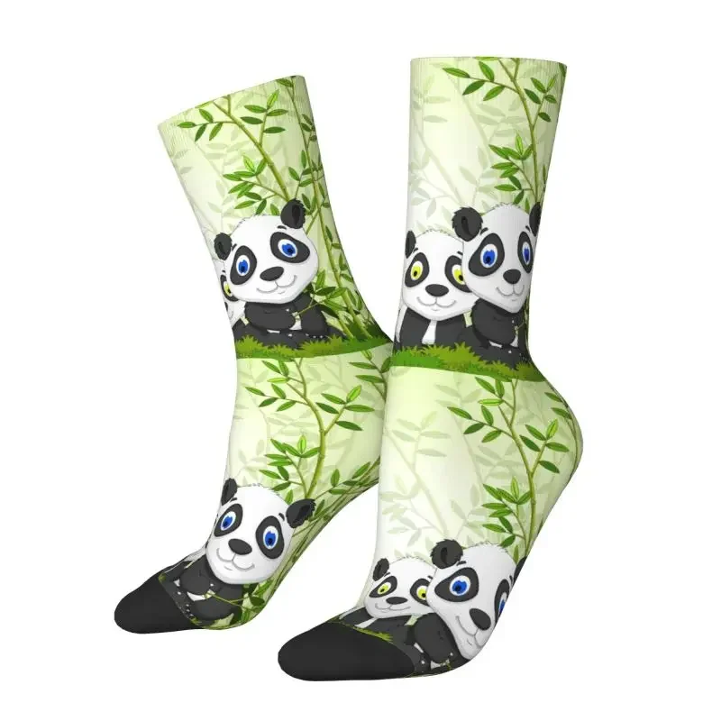 

Bamboo Forest With Panda Bear Men Women Crew Socks Unisex Cool 3D Printing Cartoon Dress Socks