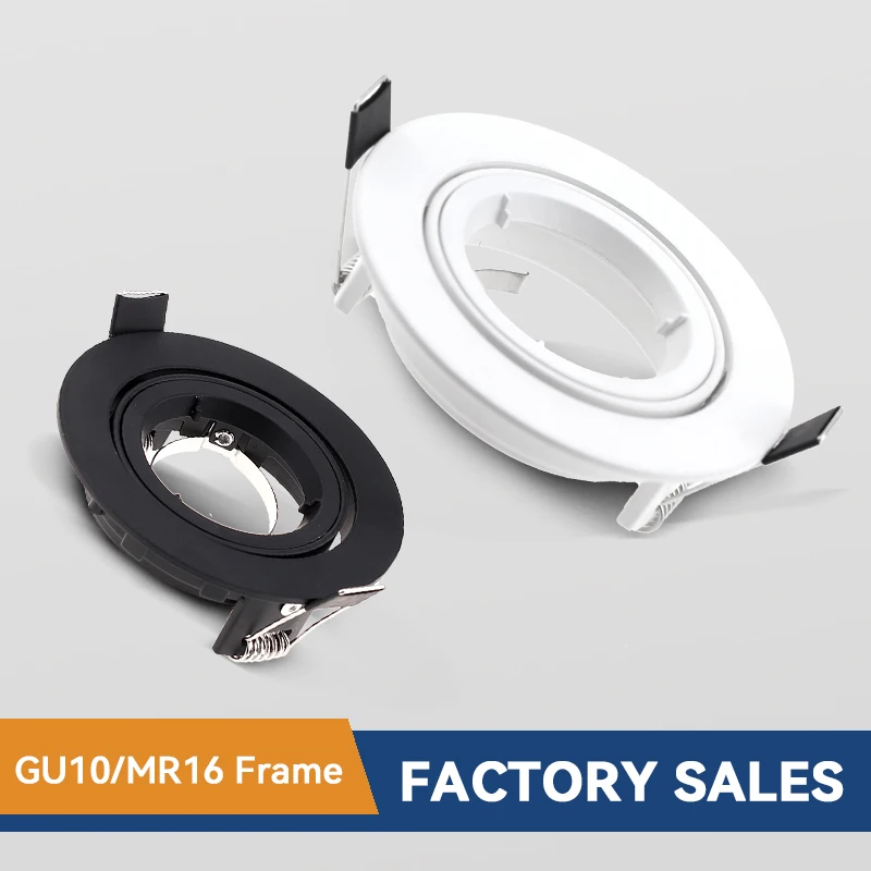 Round LED Recessed Ceiling Downlight Adjustable Mounted Frame Bracket MR16 GU10 Lamp Holder Socket Fitting Spot Lighting Fixture
Round LED Recessed Ceiling Downlight Adjustable Mounted Frame Bracket MR16 GU10 Lamp Holder Socket Fitting Spot Lighting Fixture