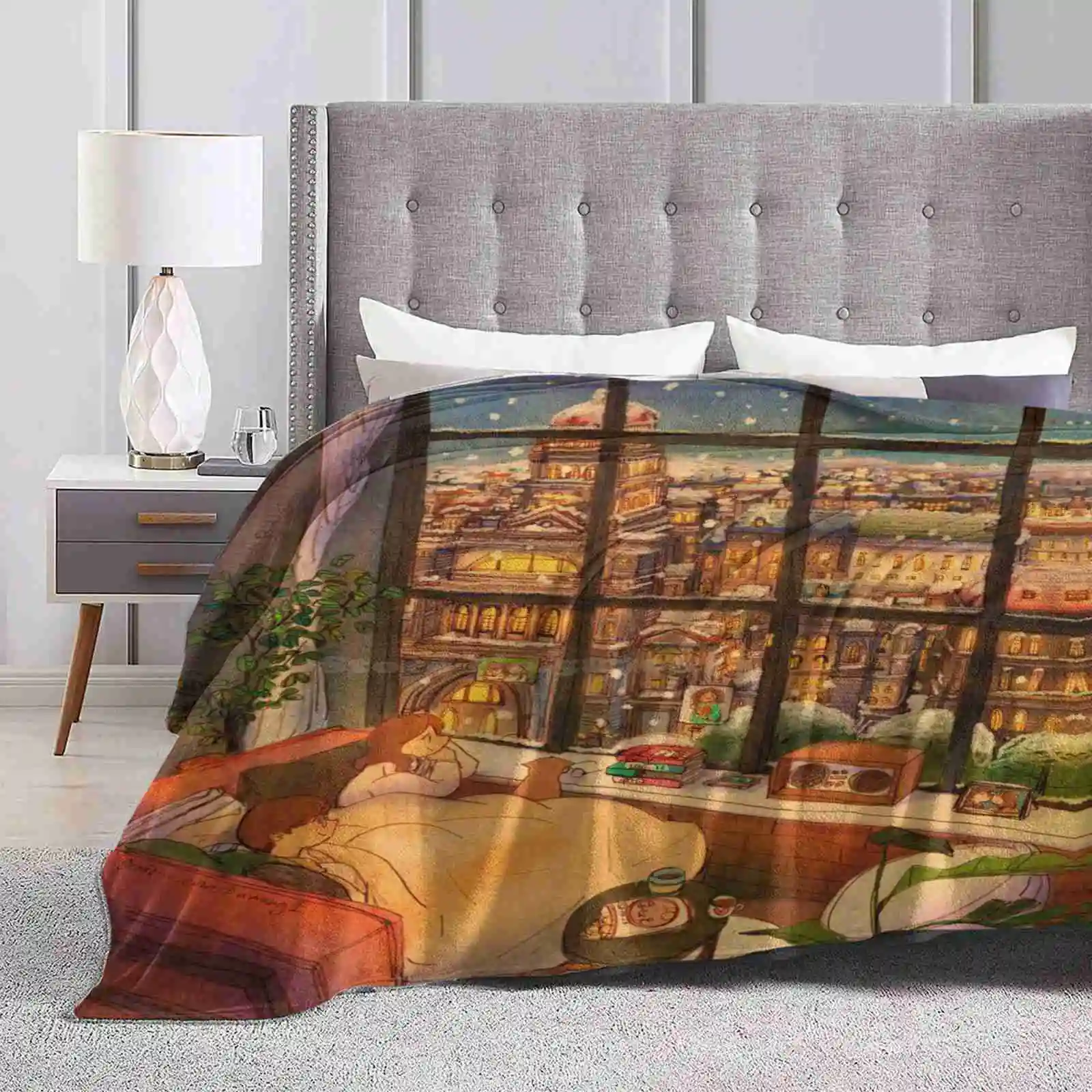 

Little Moment #344 Creative Design Light Thin Soft Flannel Blanket Puuung Love Aesthetic Romance Romantic Cozy Happy Moment