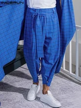 New Men Loose Comfortable Checked Loose Harem Long Pants Male Elastic Waist Casual Streetwear Style Trousers S-5XL INCERUN 2022
New Men Loose Comfortable Checked Loose Harem Long Pants Male Elastic Waist Casual Streetwear Style Trousers S-5XL INCERUN 2022