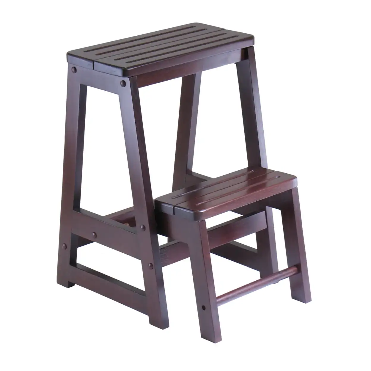 Winsome Wood Ascending Step Stool Walnut Finish sturdy stool Made of solid wood wide bottom frame
Winsome Wood Ascending Step Stool Walnut Finish sturdy stool Made of solid wood wide bottom frame