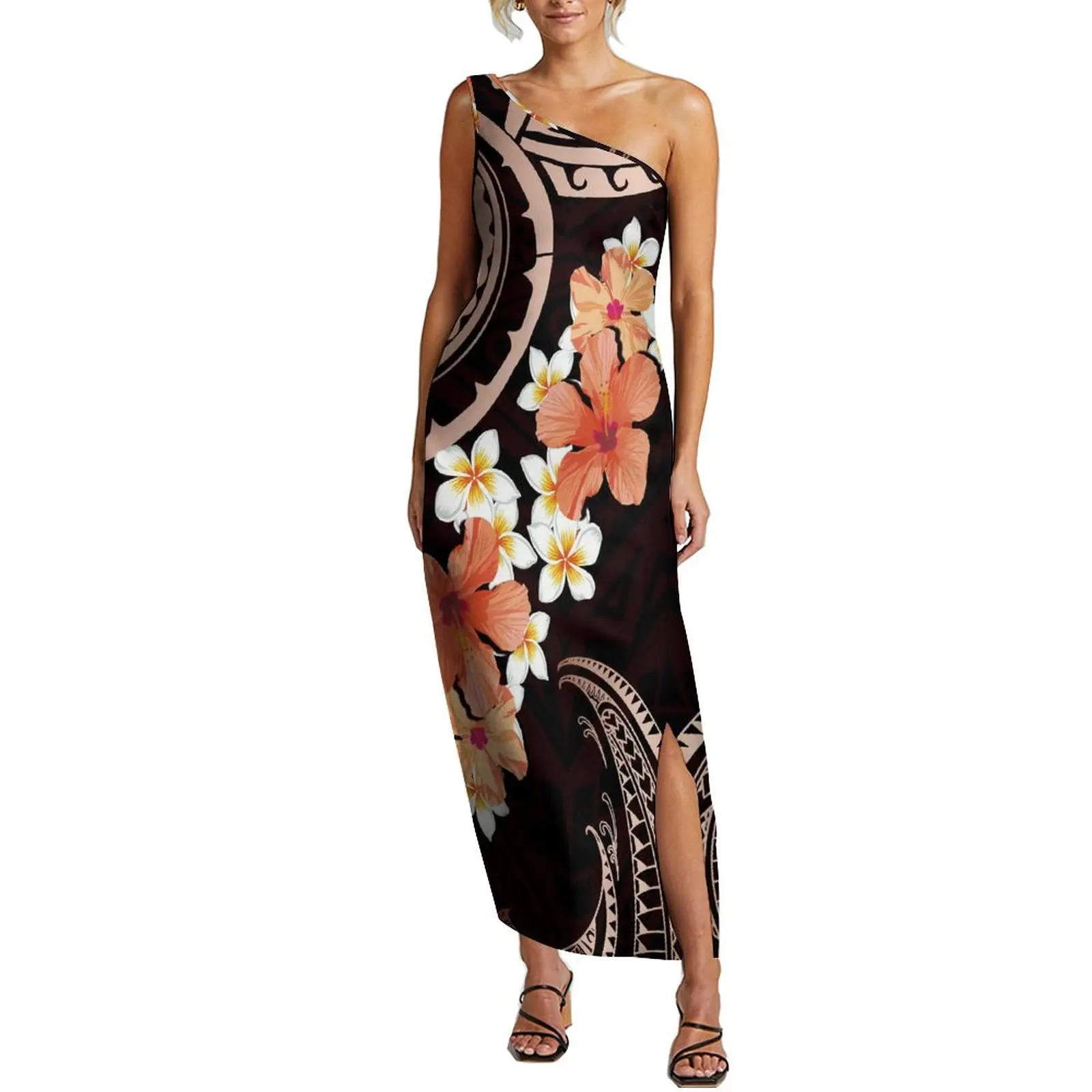 Summer One Shoulder Dress Customized Polynesian Vintage Art Pattern Sexy Split Long Dress High Quality Dress Evening Party
Summer One Shoulder Dress Customized Polynesian Vintage Art Pattern Sexy Split Long Dress High Quality Dress Evening Party