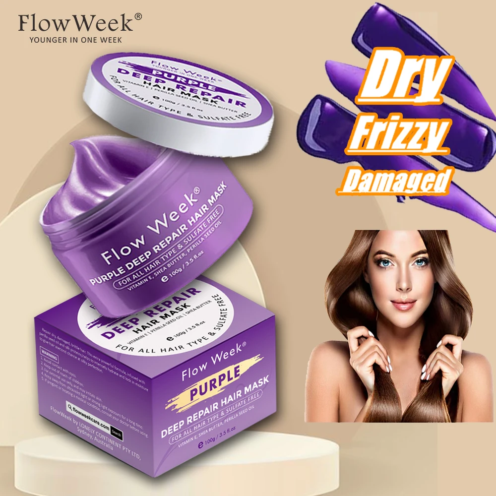 FlowWeek Keratin Toughening Repair Hair Mask Care 5 Seconds Repairs Hair Damage Improves Dry and Rough Hair Care Moisturizes
FlowWeek Keratin Toughening Repair Hair Mask Care 5 Seconds Repairs Hair Damage Improves Dry and Rough Hair Care Moisturizes